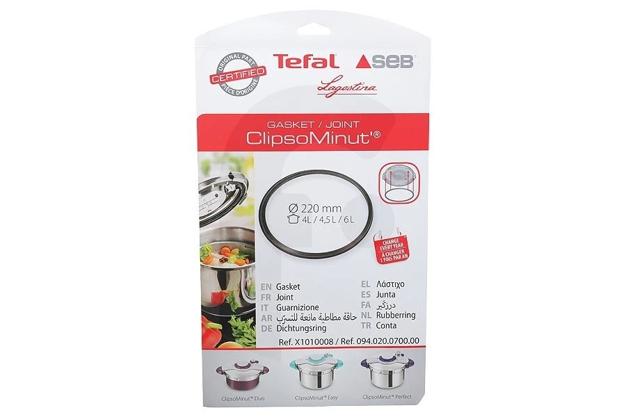 Guarnizione In Gomma (anello Di Tenuta) ø 22 Cm Per Tefal E Altri Pentola A Pressione X1010008 2 Guarnizione In Gomma (anello Di Tenuta) ø 22 Cm Per Tefal E Altri Pentola A Pressione X1010008